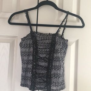 LVLX S top in silver and black